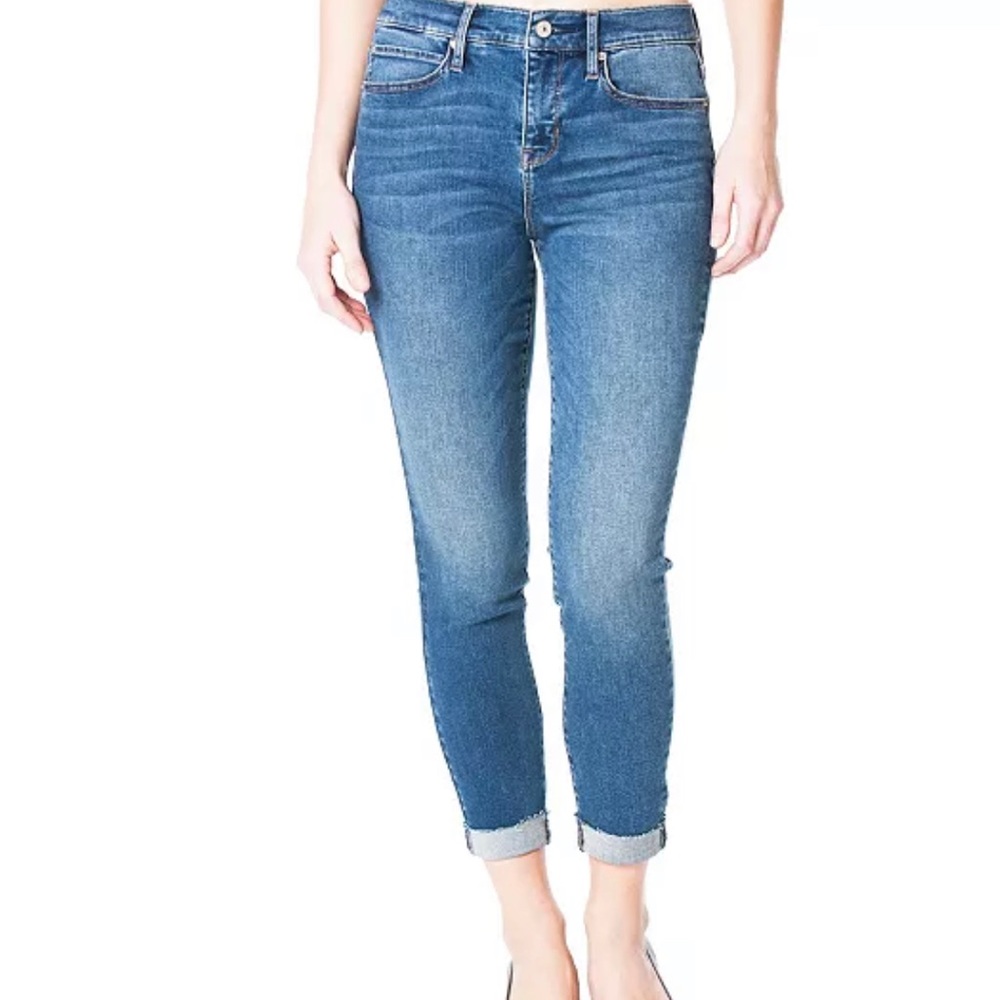 High rise ankle skinny jeans